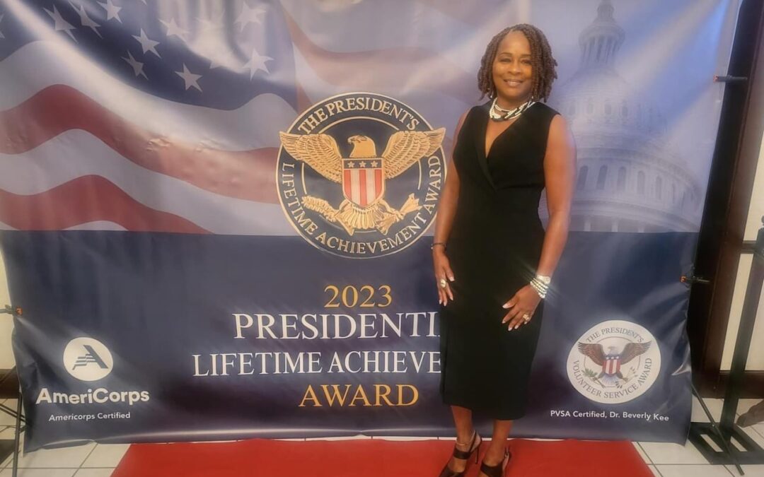 Kemberly Bush receives the Joseph R. Biden Lifetime Achievement Award